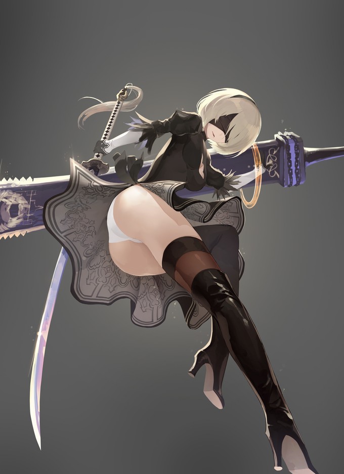 Архив NSFW-артов NieR: Automata для гейм-директора