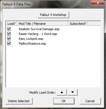 how to delete all fallout 4 mods