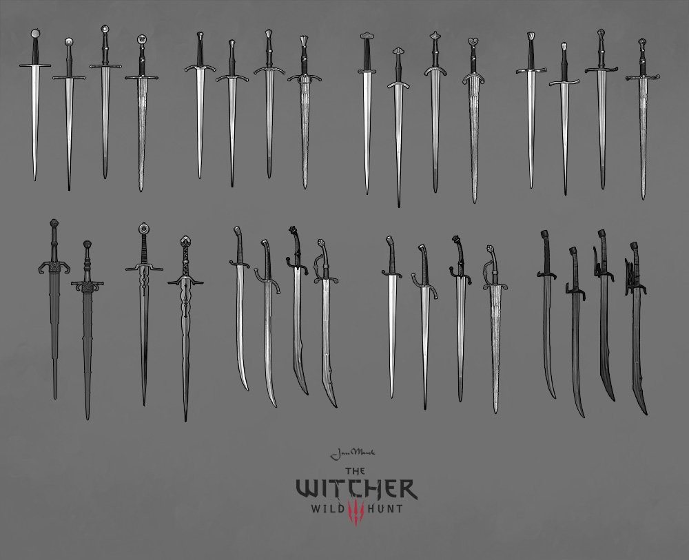 The witcher 3 e3 swords фото 46