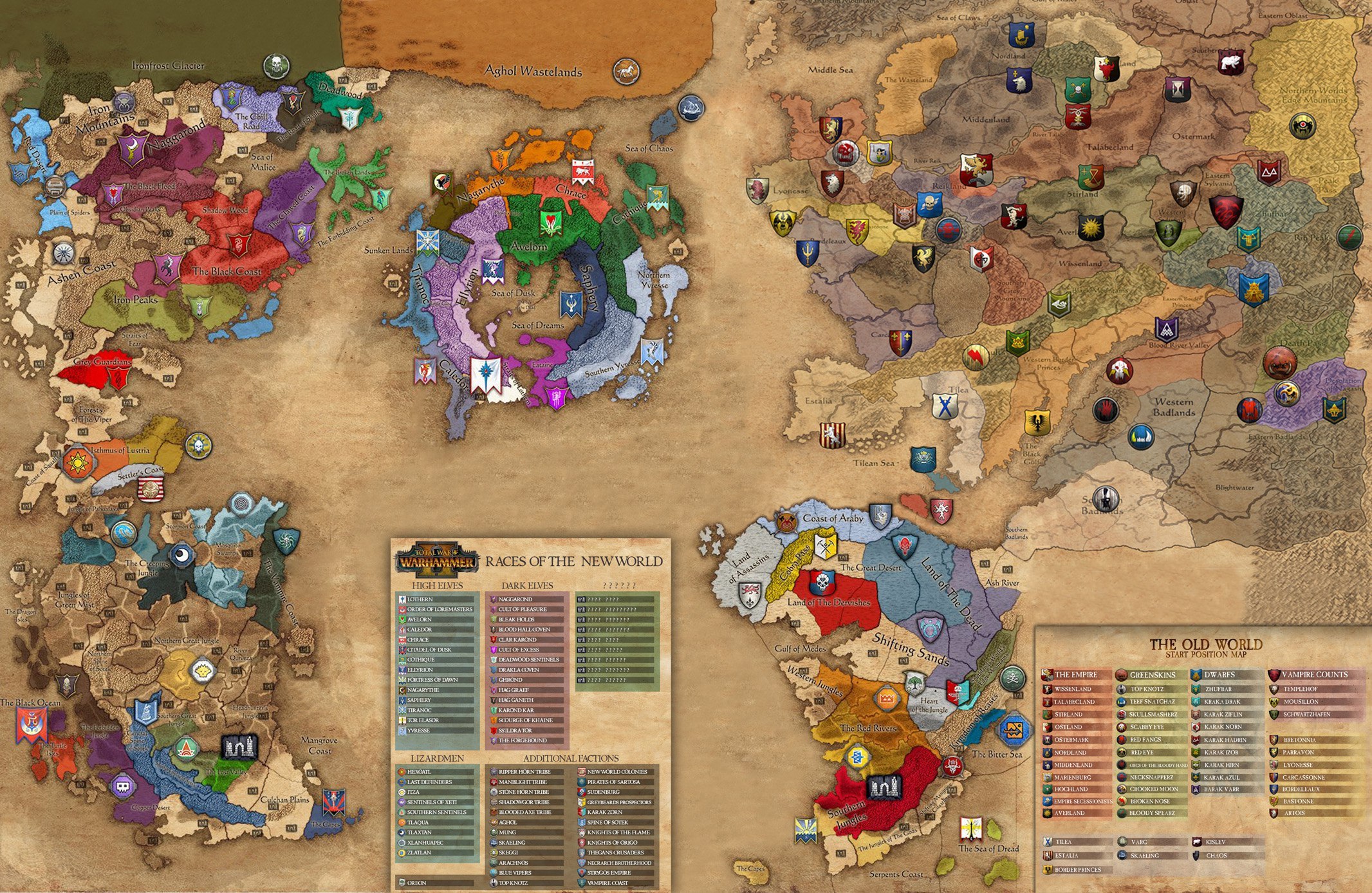 Взгляд на гигантскую карту кампании Total War: Warhammer II - Shazoo