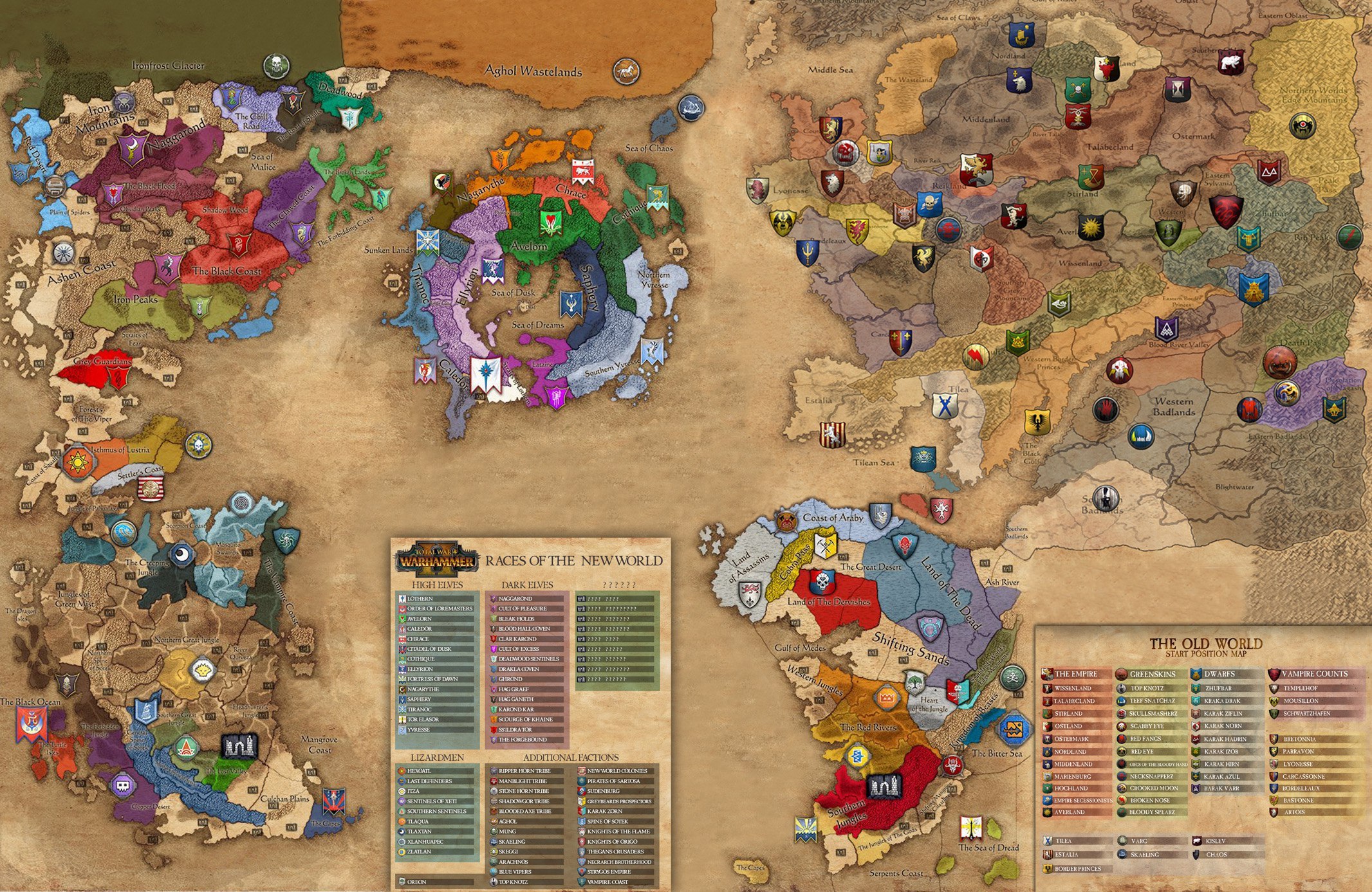 Warhammer 2 Total War Map Carte Total War Warhammer ICFW