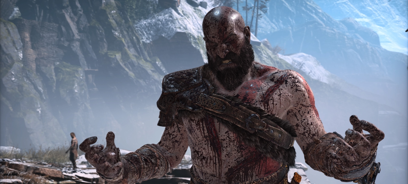 Битва с незнакомцем в God of War глазами Кори Барлога - Shazoo