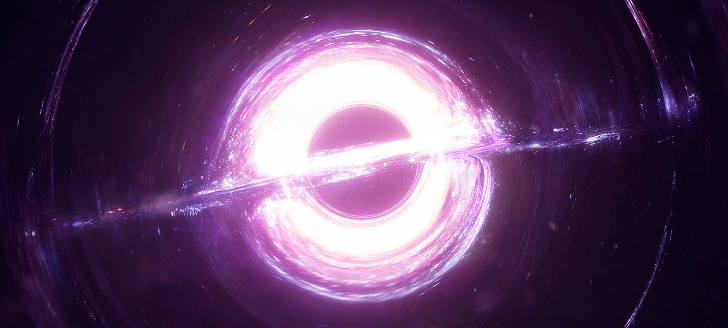 Космос чёрная дыра фиолетовая
