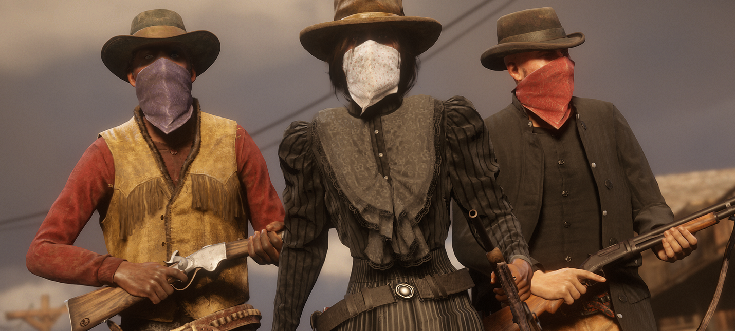 Серверы red dead. Red Dead Redemption 2 бандана. Костюм охотника за головами. Охотник за головами ковбой.