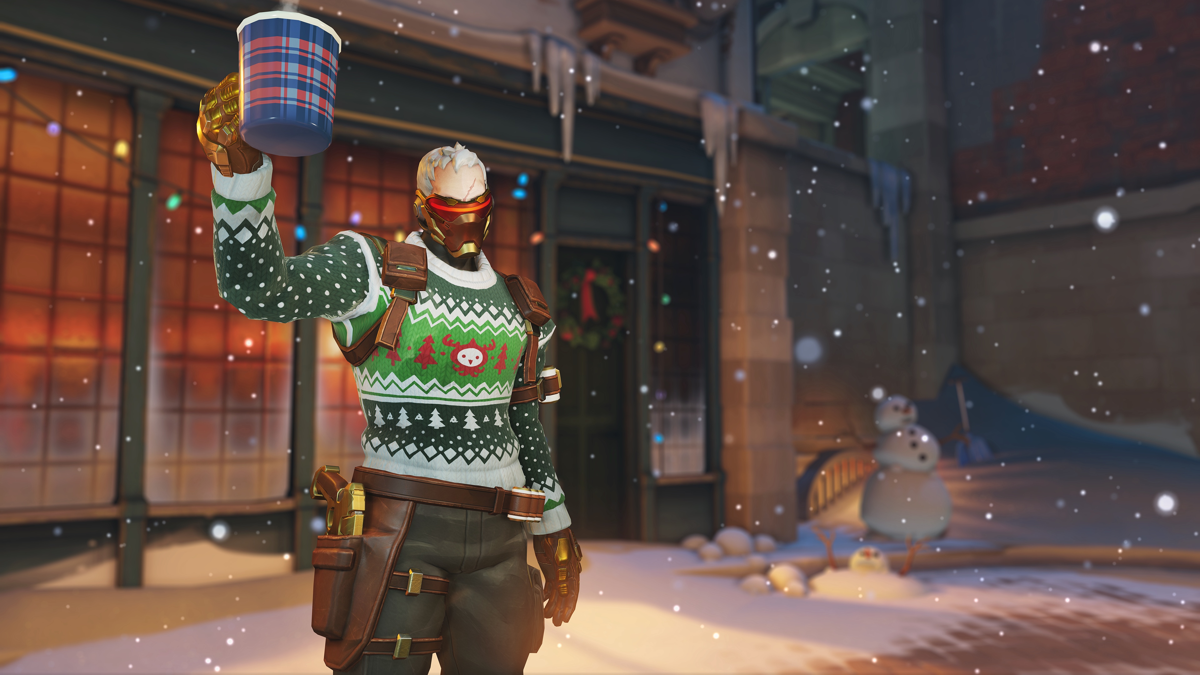 Нова скин новый год. Overwatch Winter Wonderland 2020. Новогодние скины овервотч. Soldier 76 ugly Sweater. Дурацкий свитер 76 Overwatch.