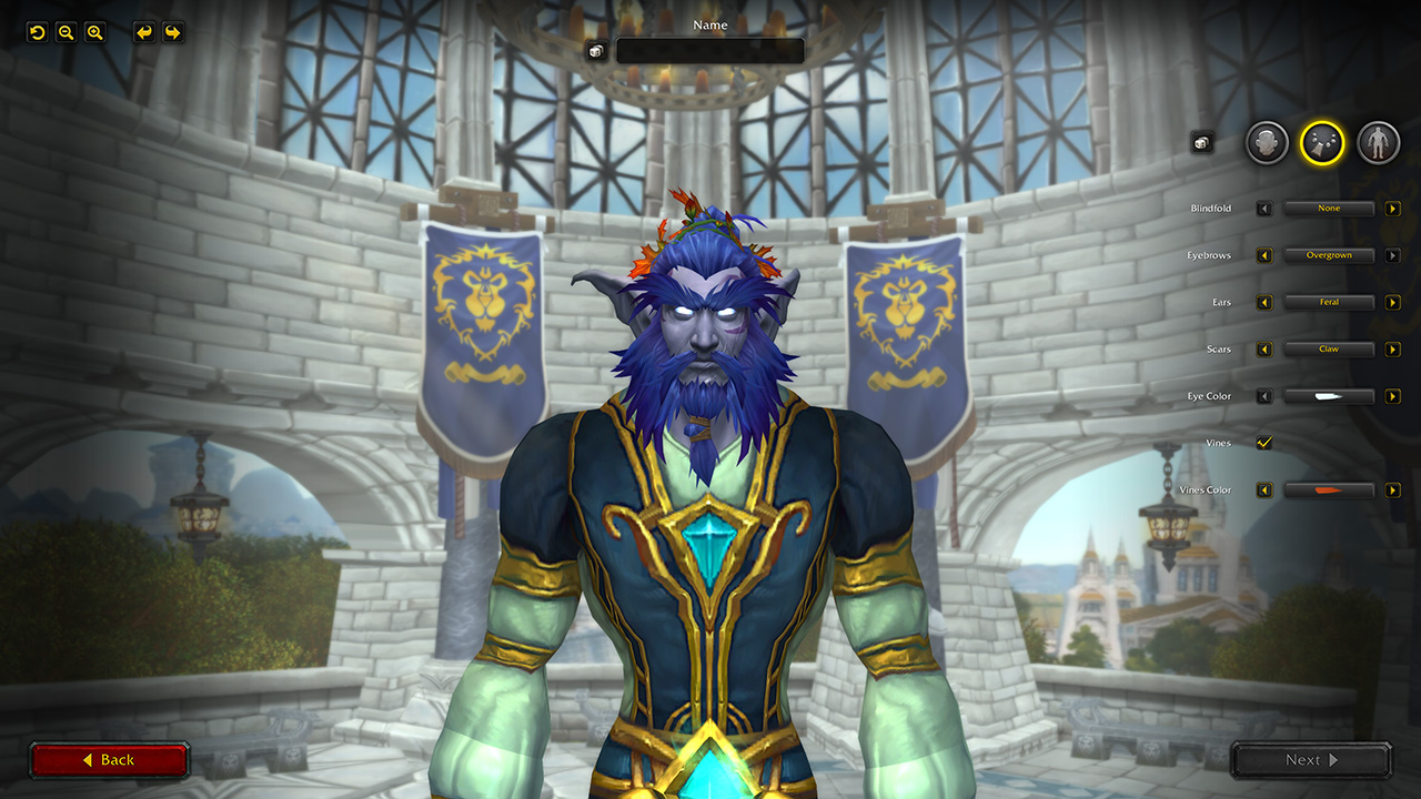 Детали нового экрана создания персонажа в World of Warcraft: Shadowlands
