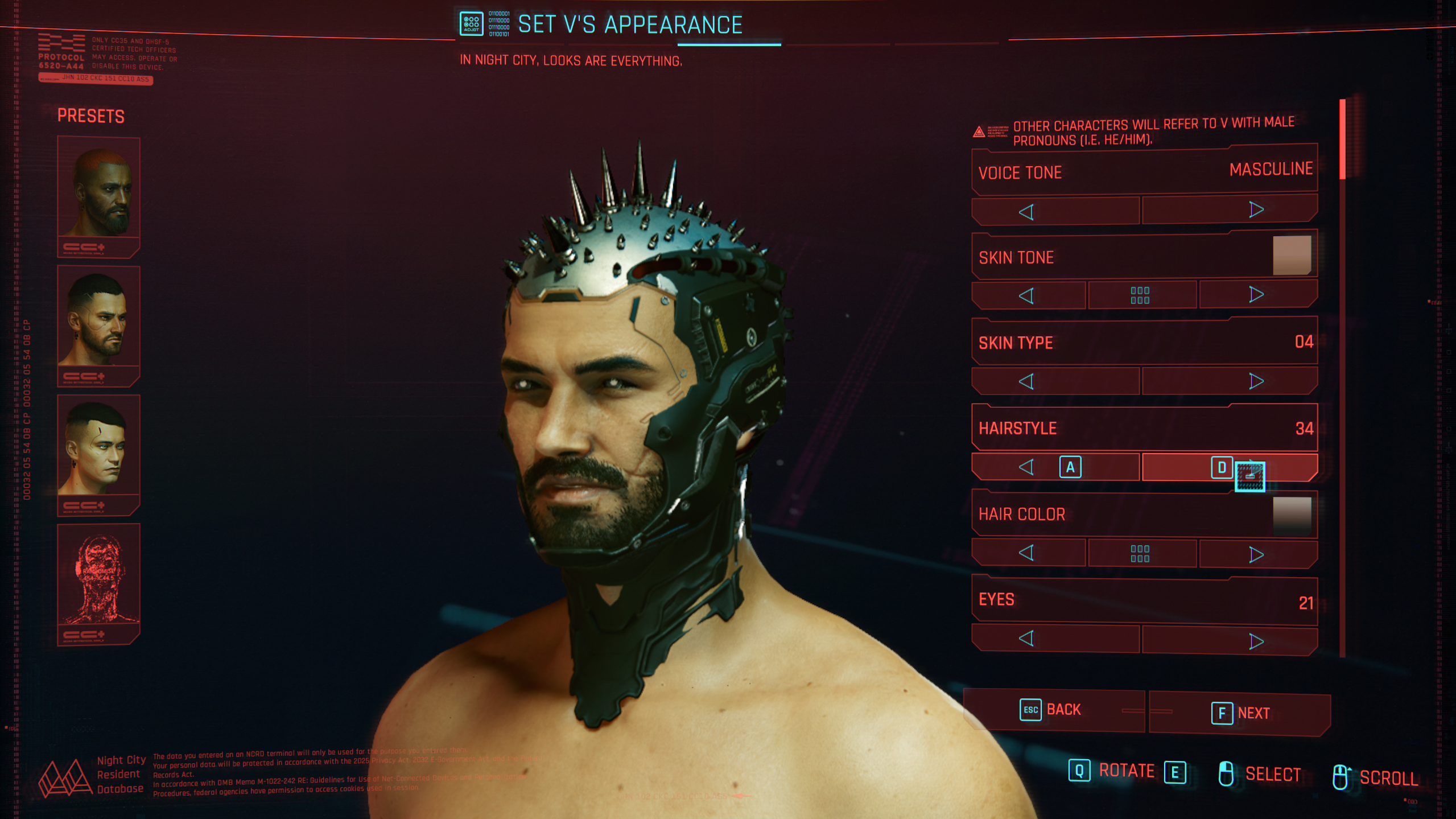 Cyberpunk character creation menu фото 99