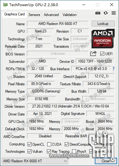 Утечка характеристик AMD Radeon RX 6600 XT и RX 6600