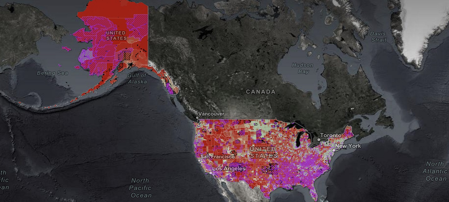 Эта интерактивная карта показывает, насколько паршивый в США Интернет -  Shazoo