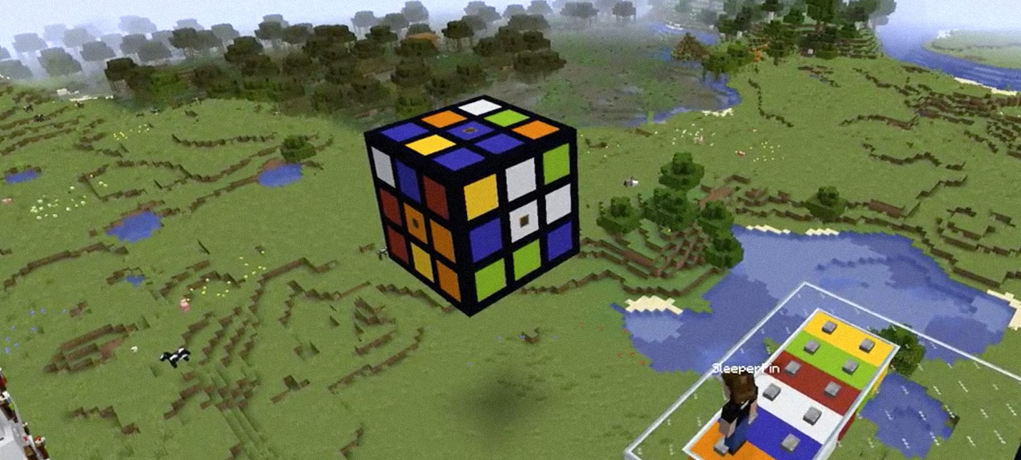 кубик рубик майнкрафт постройка