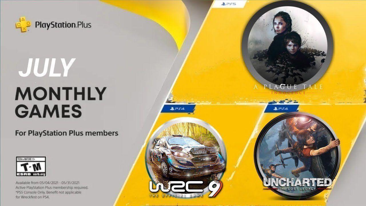 Утечка: В июльскую подборку PS Plus попадут A Plague Tale: Innocence, Uncharted: The Lost Legacy и WRC 9