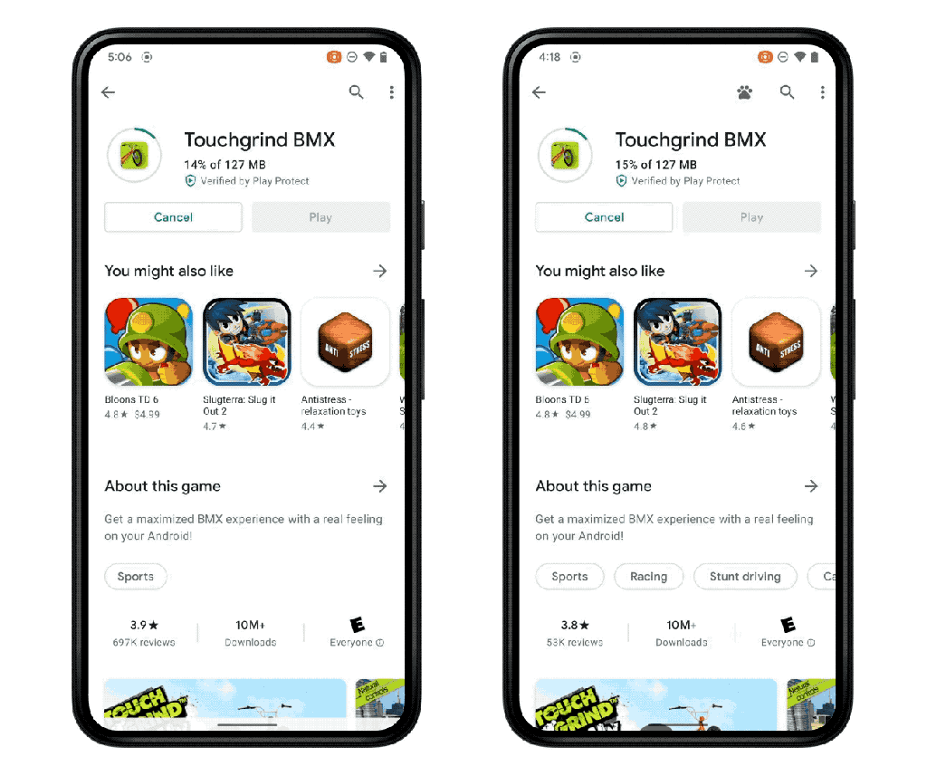 В Android 12 появится возможность играть в игры до того, как они загрузятся из Google Play