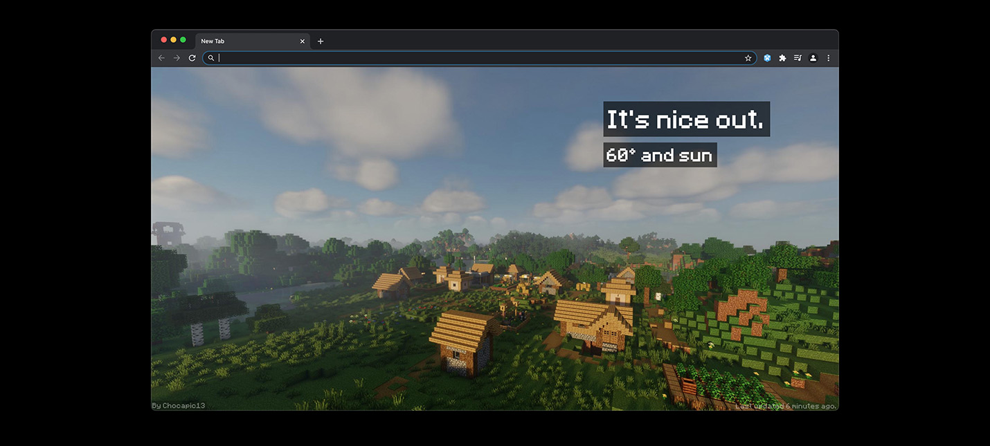 Фанат Minecraft выпустил расширение для Chrome, показывающее сцены из игры  на основе местной погоды - Shazoo