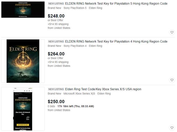 Ключи к закрытой бете Elden Ring начали продавать на eBay