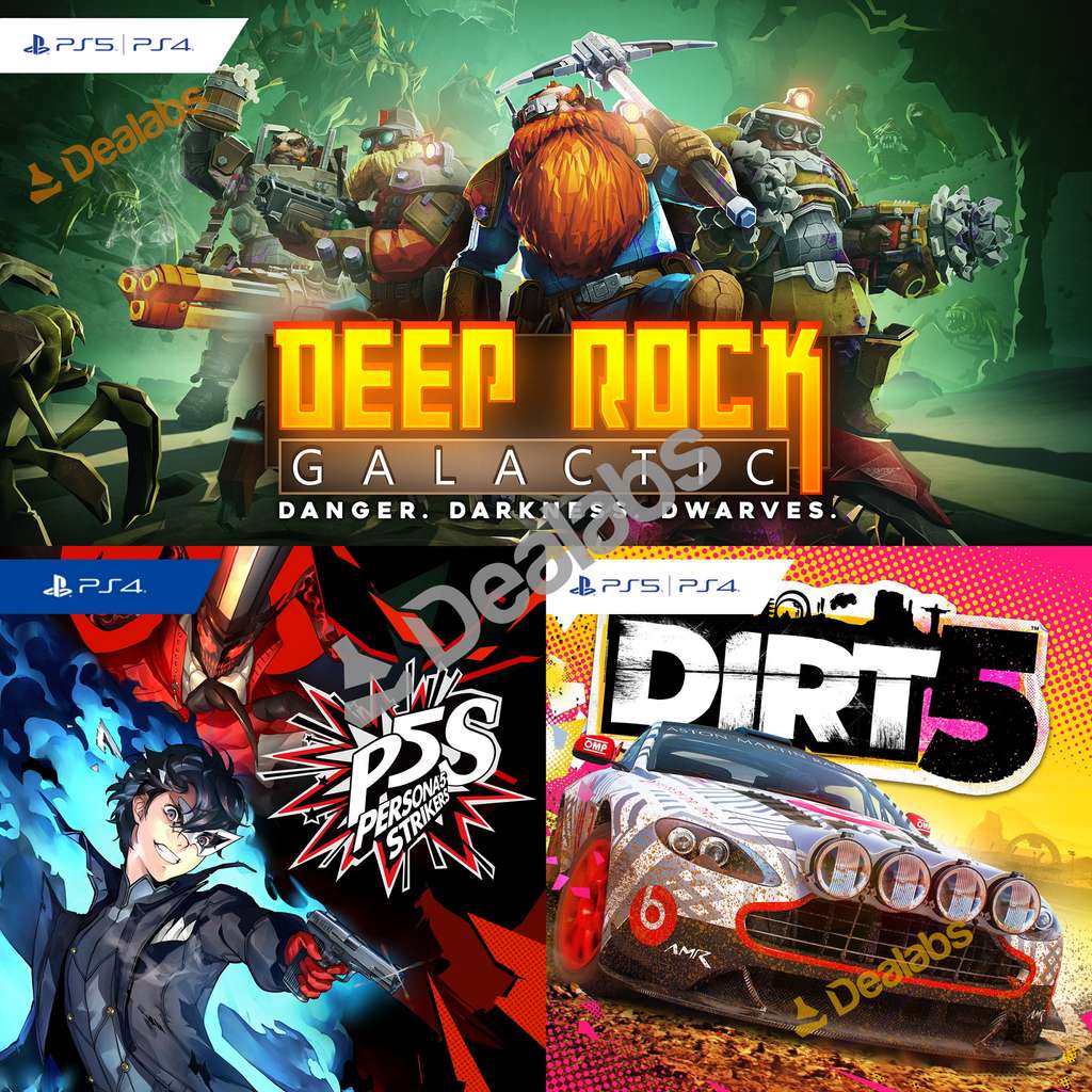 Утечка: В январе подписчики PS Plus получат DiRT 5, Persona 5 Strikers и Deep Rock Galactic
