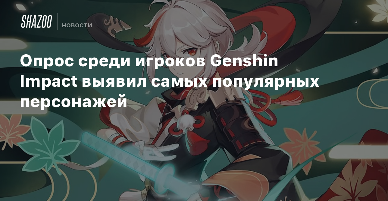 Опрос среди игроков Genshin Impact выявил самых популярных персонажей -  Shazoo