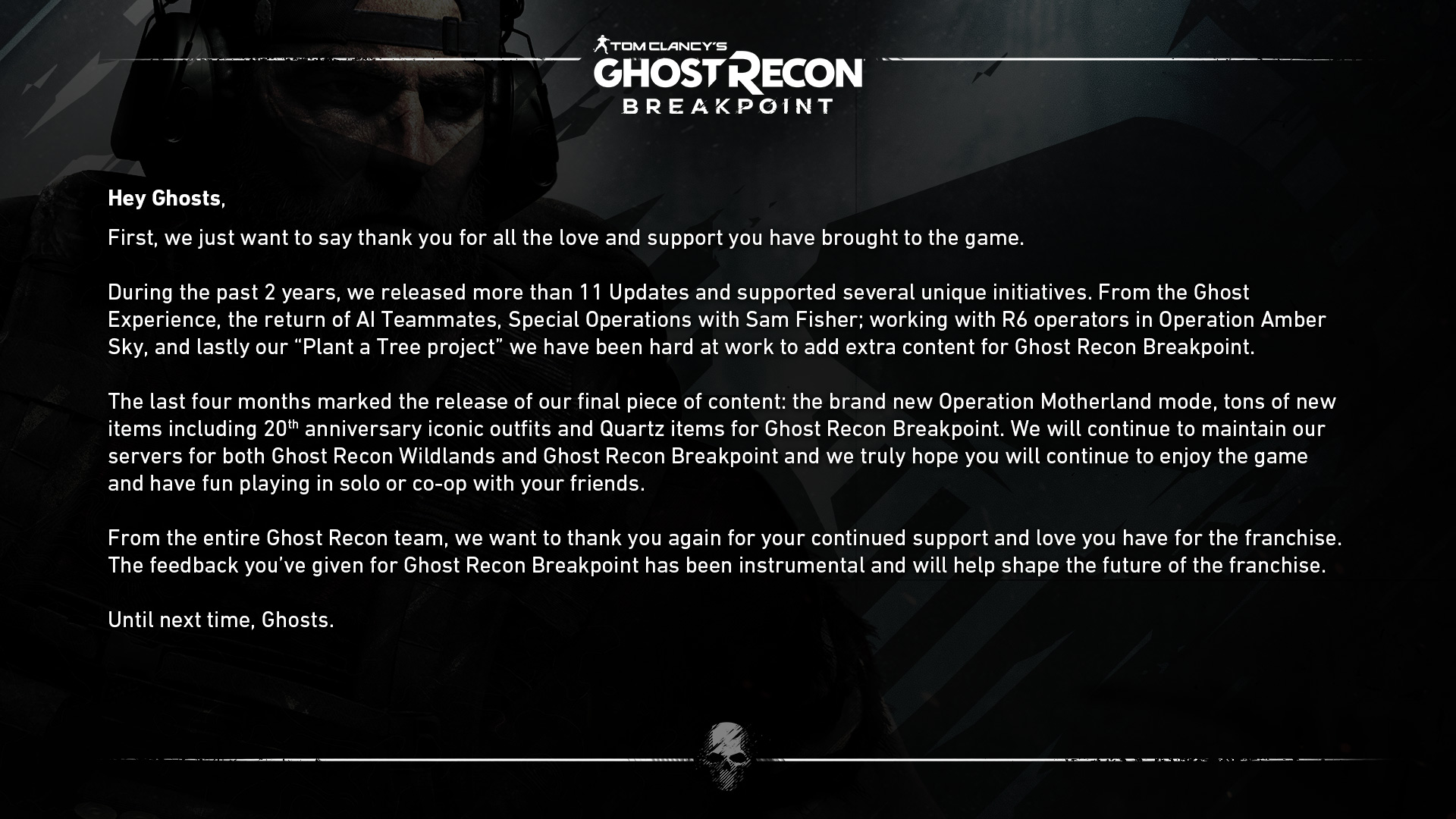 Ubisoft прекращает поддержку Ghost Recon Breakpoint - Shazoo