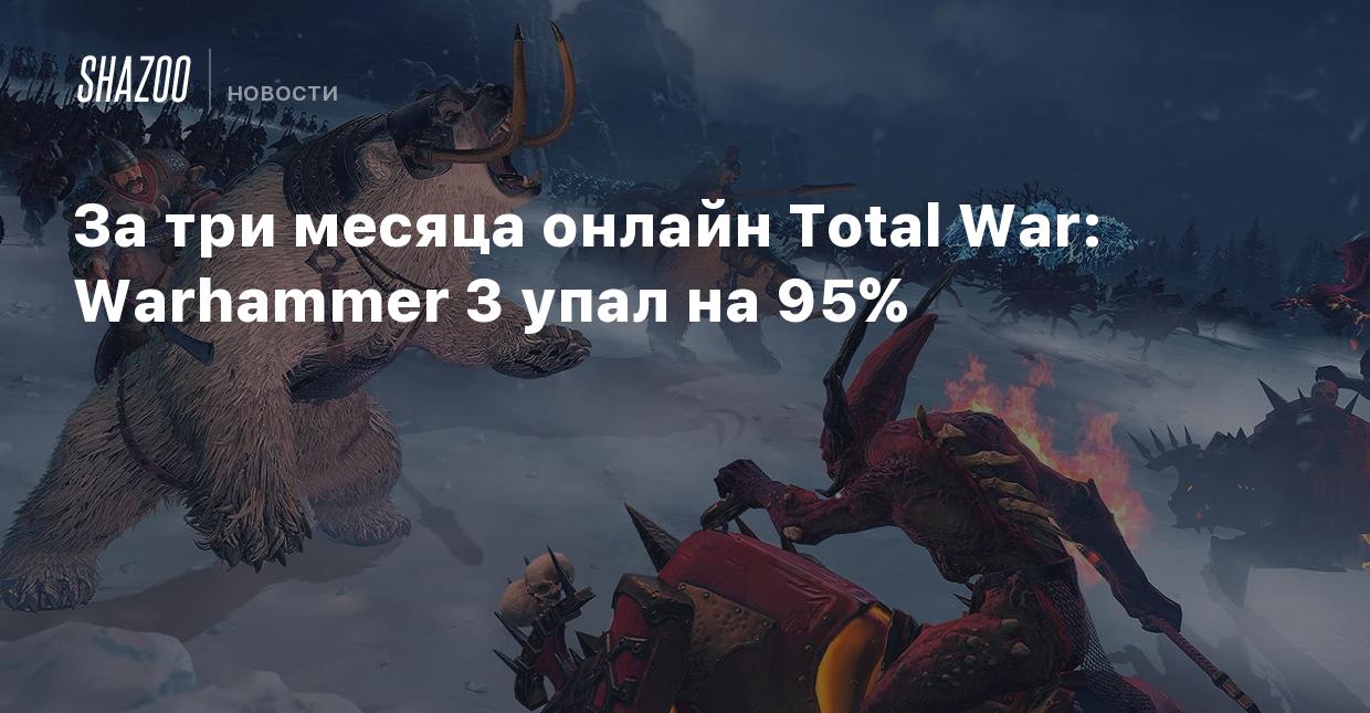 За три месяца онлайн Total War: Warhammer 3 упал на 95% - Shazoo