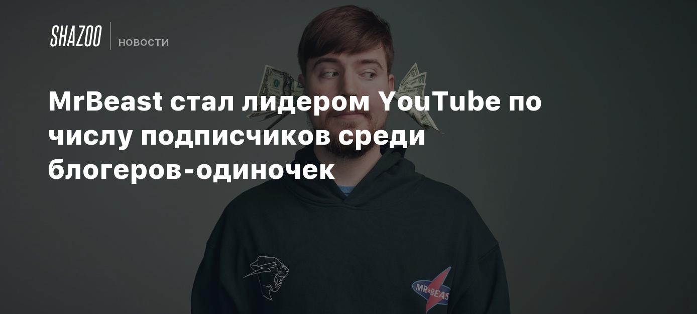 MrBeast стал лидером YouTube по числу подписчиков среди блогеров-одиночек -  Shazoo