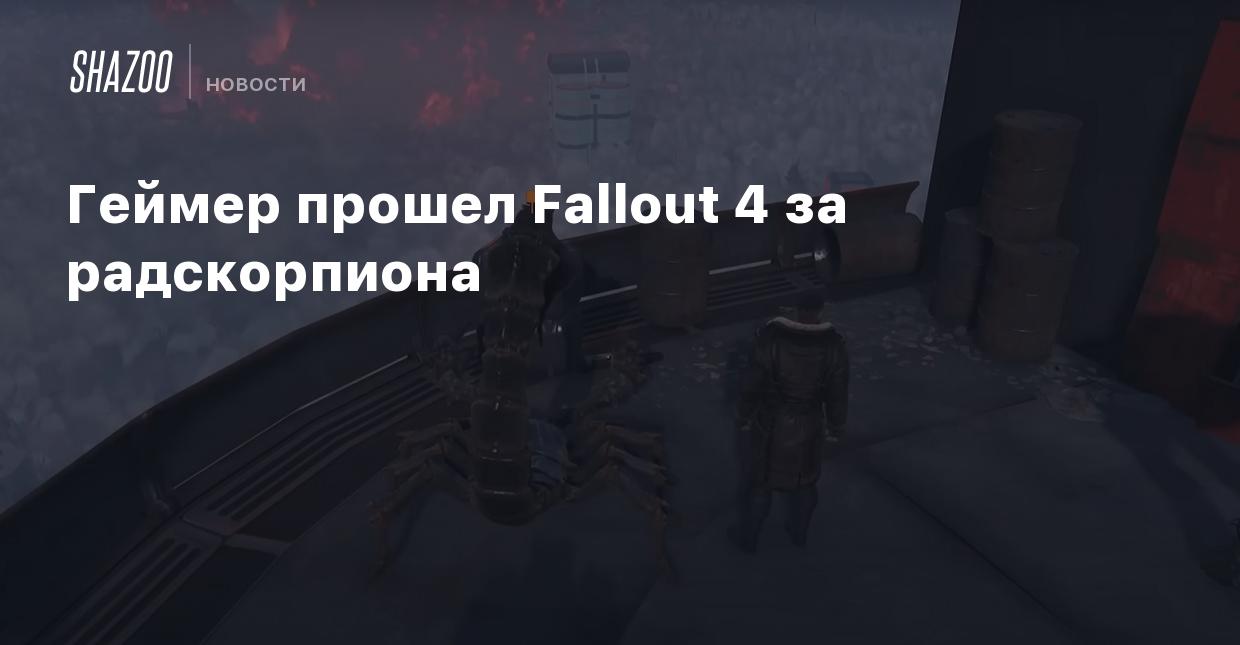 Геймер прошел Fallout 4 за радскорпиона - Shazoo