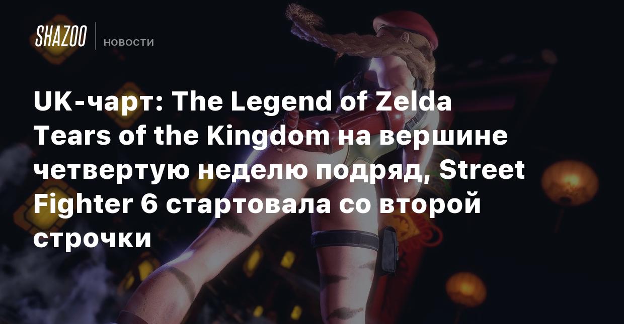 UK-чарт: The Legend of Zelda Tears of the Kingdom на вершине четвертую  неделю подряд, Street Fighter 6 стартовала со второй строчки - Shazoo