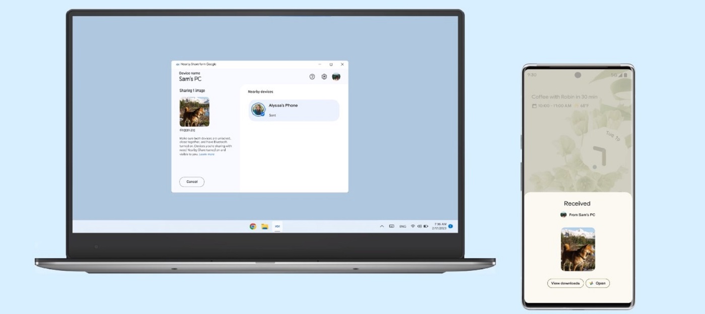 На Windows запустилось приложение «Обмен с окружением» от Google