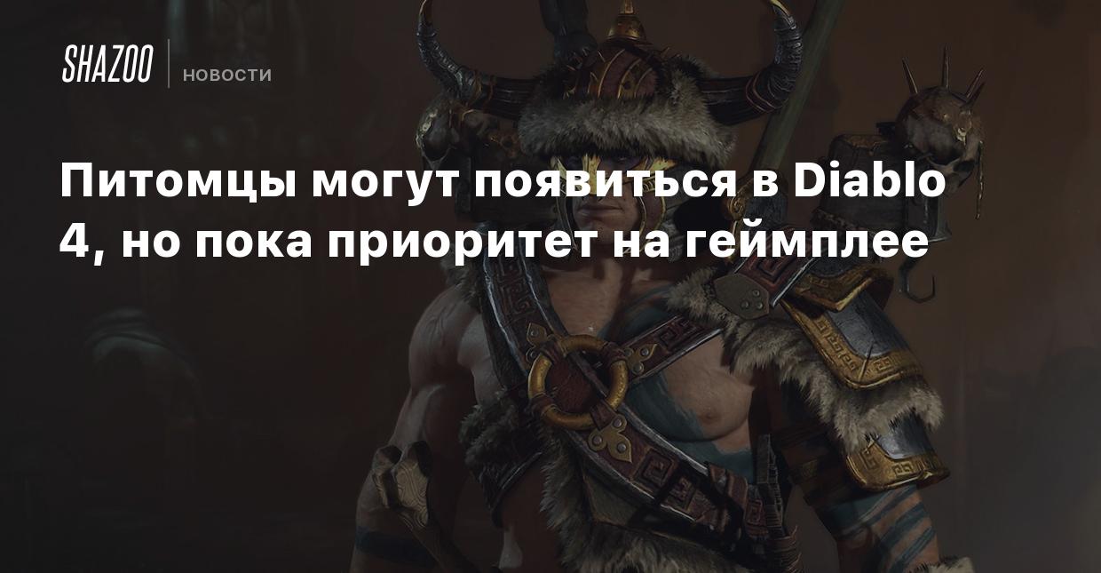 Питомцы могут появиться в Diablo 4, но пока приоритет на геймплее - Shazoo