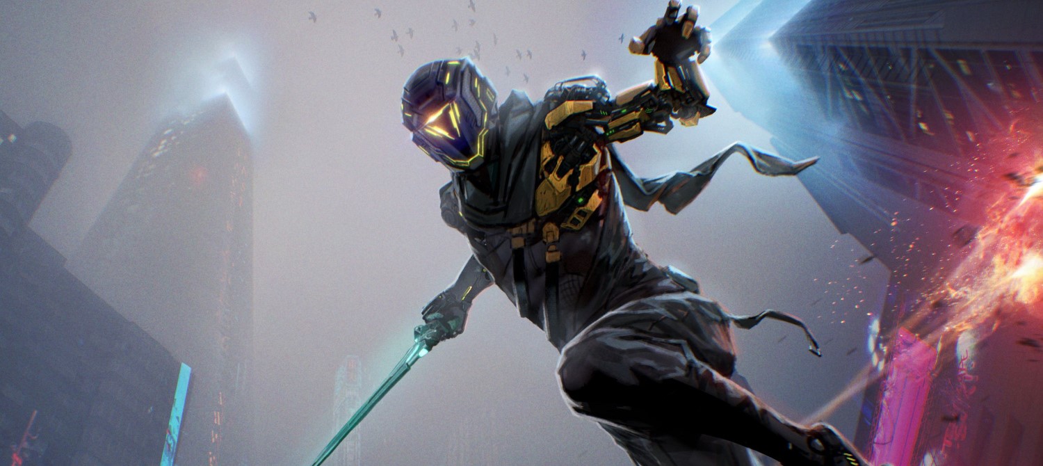 Геймплей на мотоцикле в Ghostrunner 2