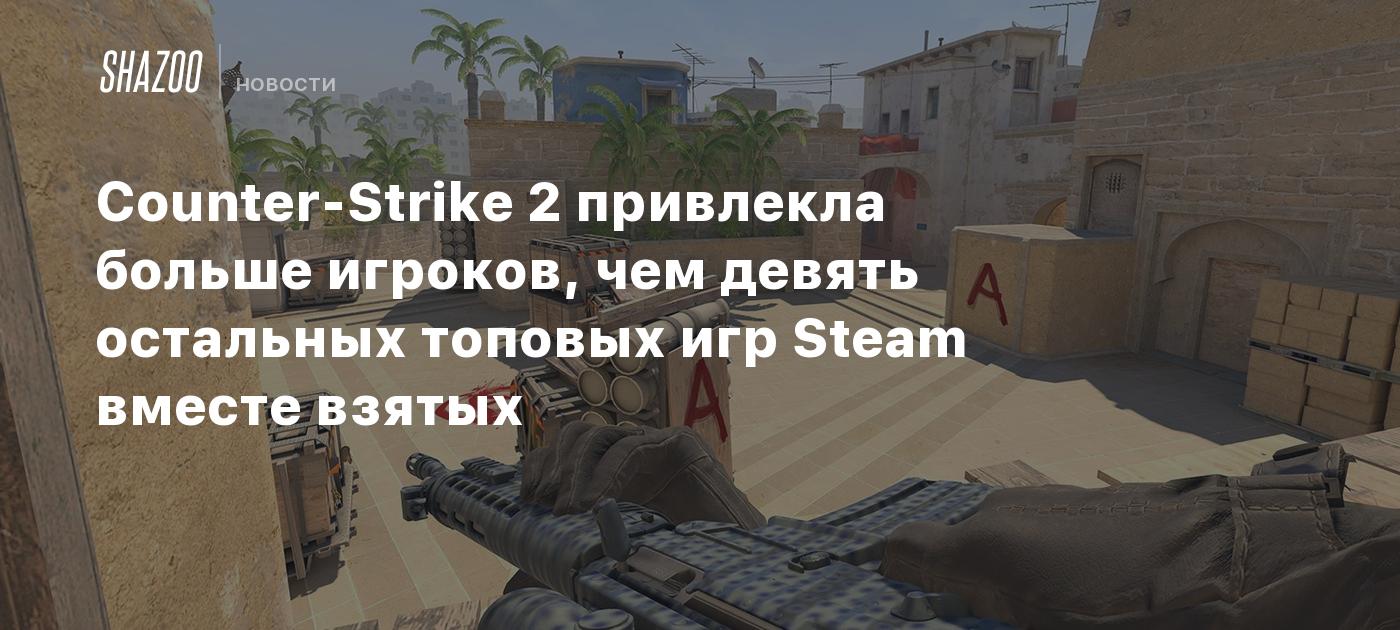 Counter-Strike 2 привлекла больше игроков, чем девять остальных топовых игр  Steam вместе взятых - Shazoo