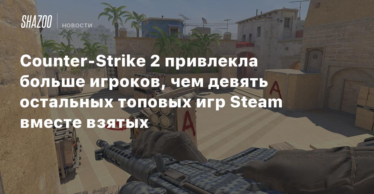 Counter-Strike 2 привлекла больше игроков, чем девять остальных топовых игр  Steam вместе взятых - Shazoo