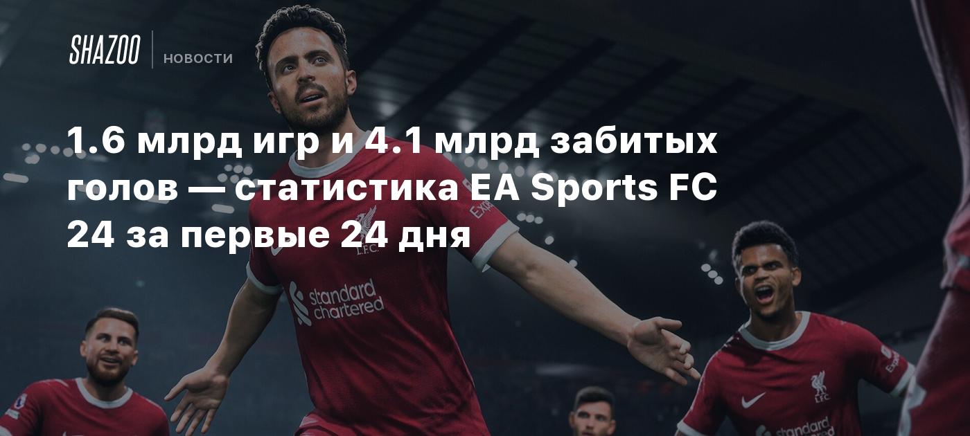 1.6 млрд игр и 4.1 млрд забитых голов — статистика EA Sports FC 24 за  первые 24 дня - Shazoo