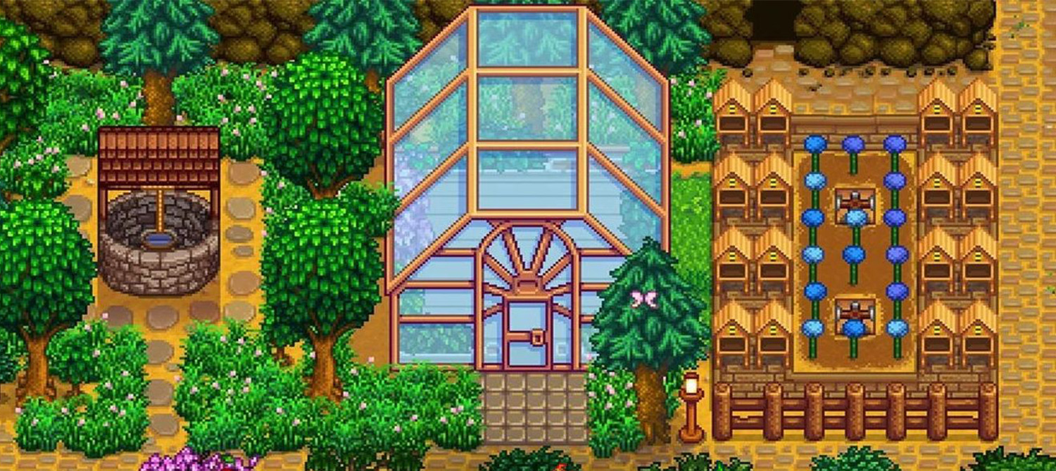 Игрок Stardew Valley превратил теплицу в кафе со стеклянными стенами и потолком
