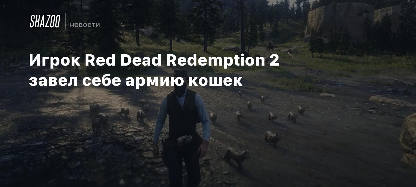 Игрок Red Dead Redemption 2 завел себе армию кошек - Shazoo