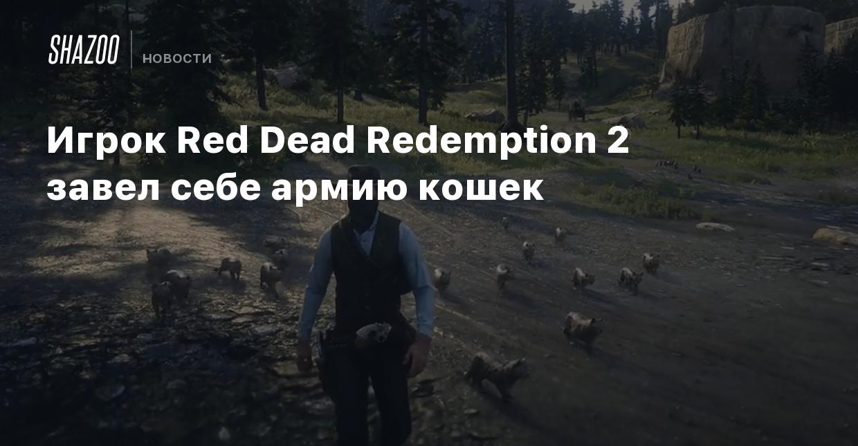 Игрок Red Dead Redemption 2 завел себе армию кошек - Shazoo