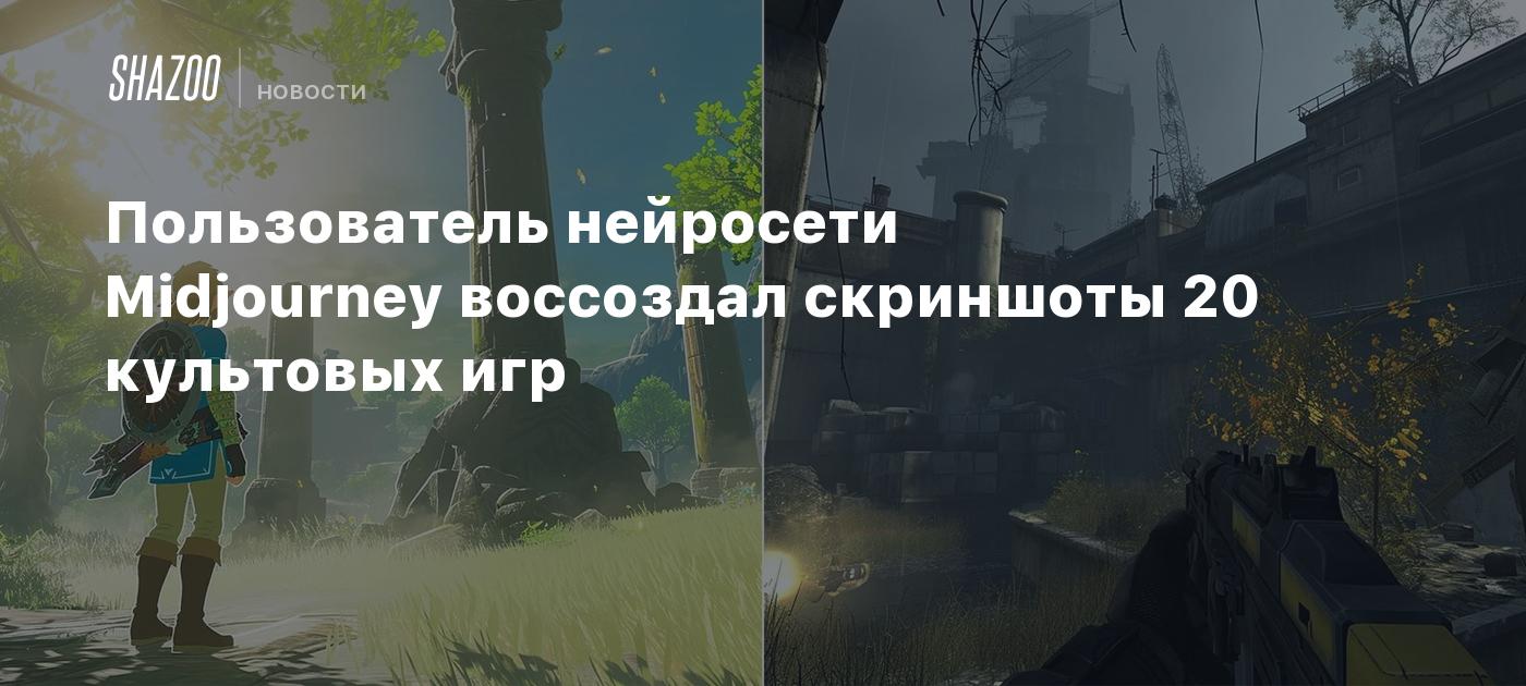 Пользователь нейросети Midjourney воссоздал скриншоты 20 культовых игр -  Shazoo