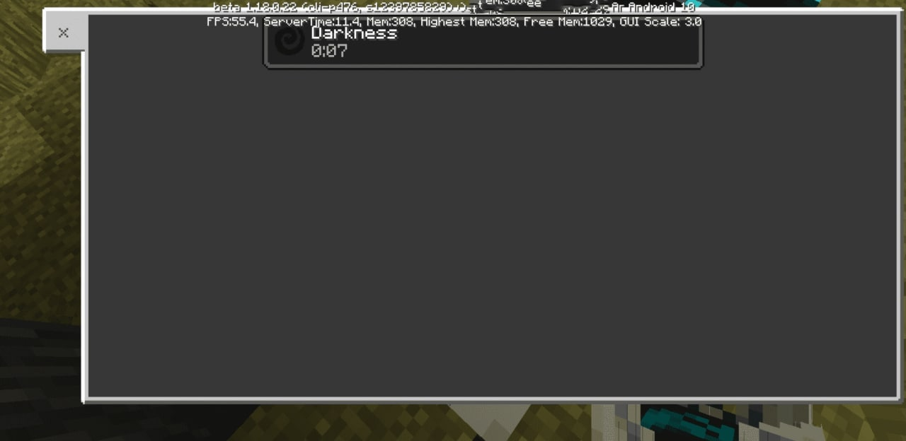 Майнкрафт 1.18.0.22 Darkness effect (Эффект Тьмы) - Shazoo
