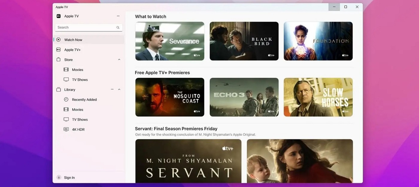 На Windows выпустили приложения Apple TV, Apple Music и Apple Devices