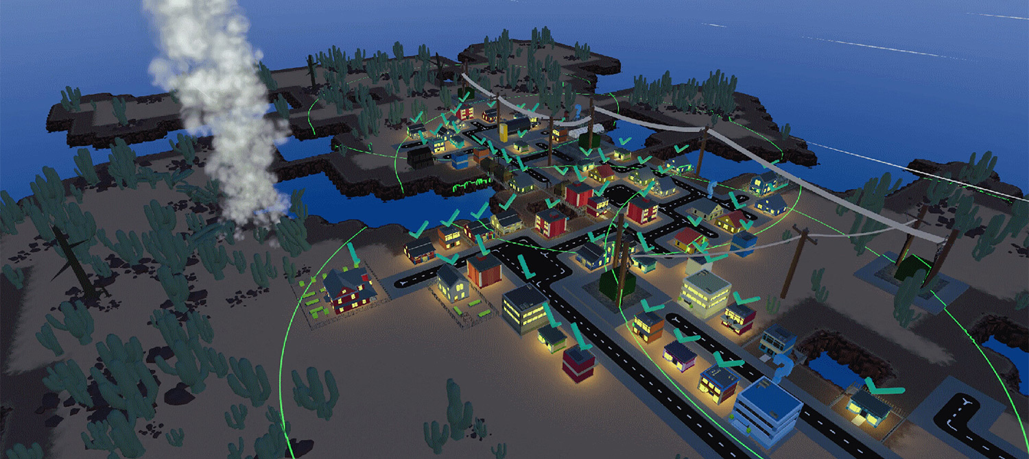 Подстанции и линии электропередач в новой стратегии Power Network Tycoon с элементами Cities Skylines 2 и Factorio