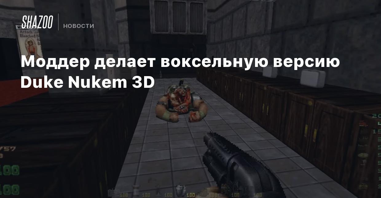 Моддер делает воксельную версию Duke Nukem 3D - Shazoo