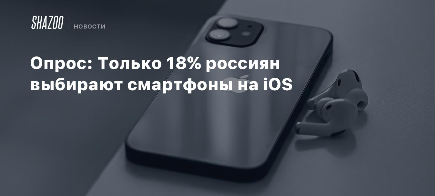 Опрос: Только 18% россиян выбирают смартфоны на iOS - Shazoo