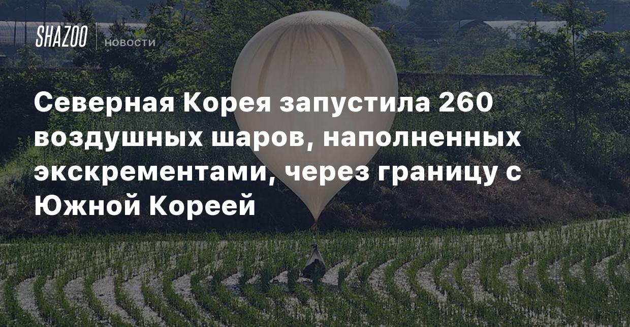 Северная Корея запустила 260 воздушных шаров, наполненных экскрементами,  через границу с Южной Кореей - Shazoo