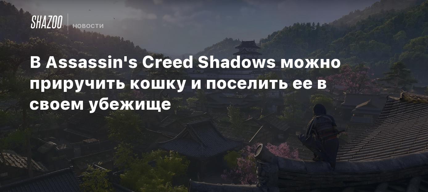 В Assassin's Creed Shadows можно приручить кошку и поселить ее в своем убежище