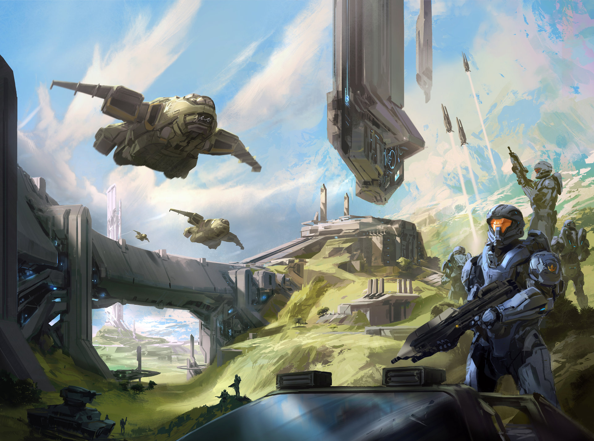 Концепт-арты Halo Infinite: от. 