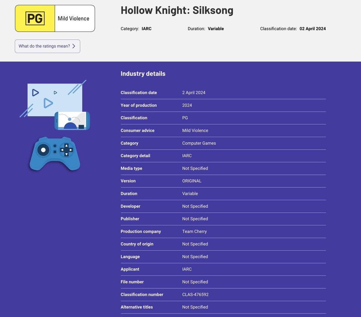 Hollow Knight: Silksong выдали рейтинг в Австралии