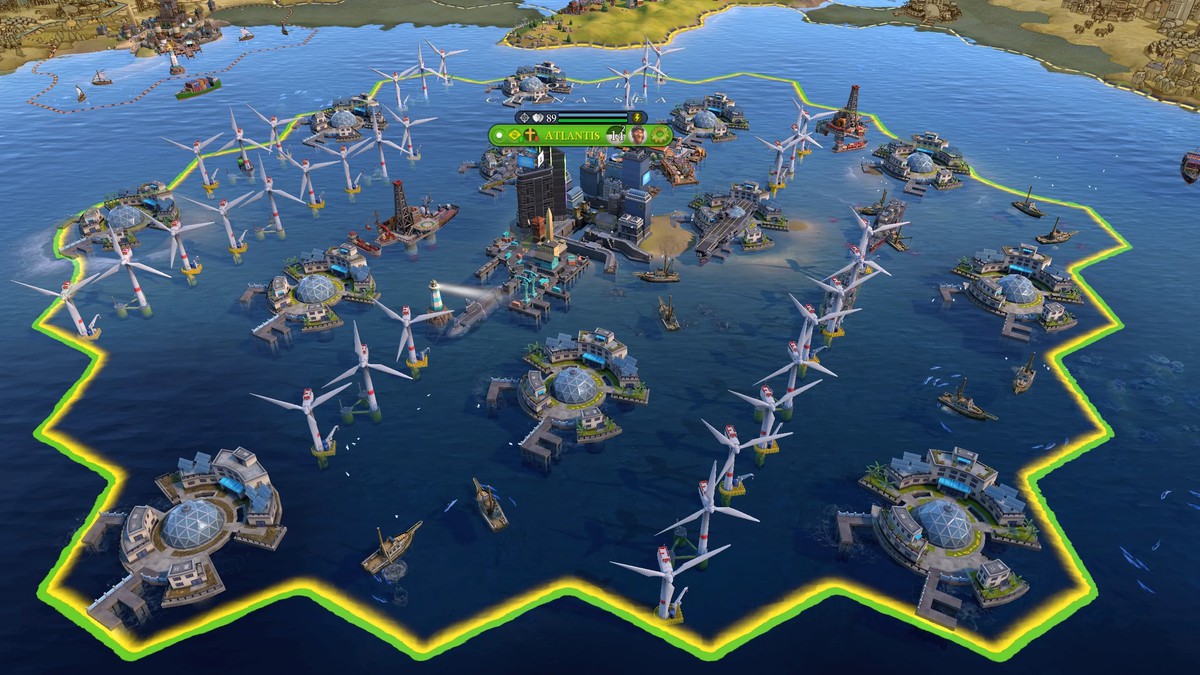 Игрок Civilization 6 построил Атлантиду — функциональный город на воде