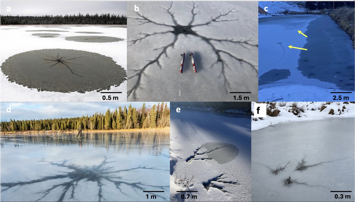 На поверхности Европы нашли километровый след, похожий на паука