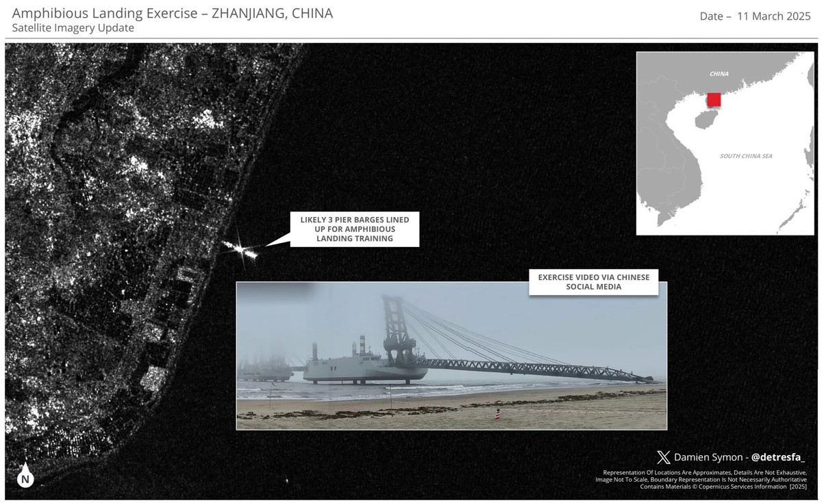 Появились фотографии огромных китайских военных кораблей, предназначенных для возможного вторжения на Тайвань