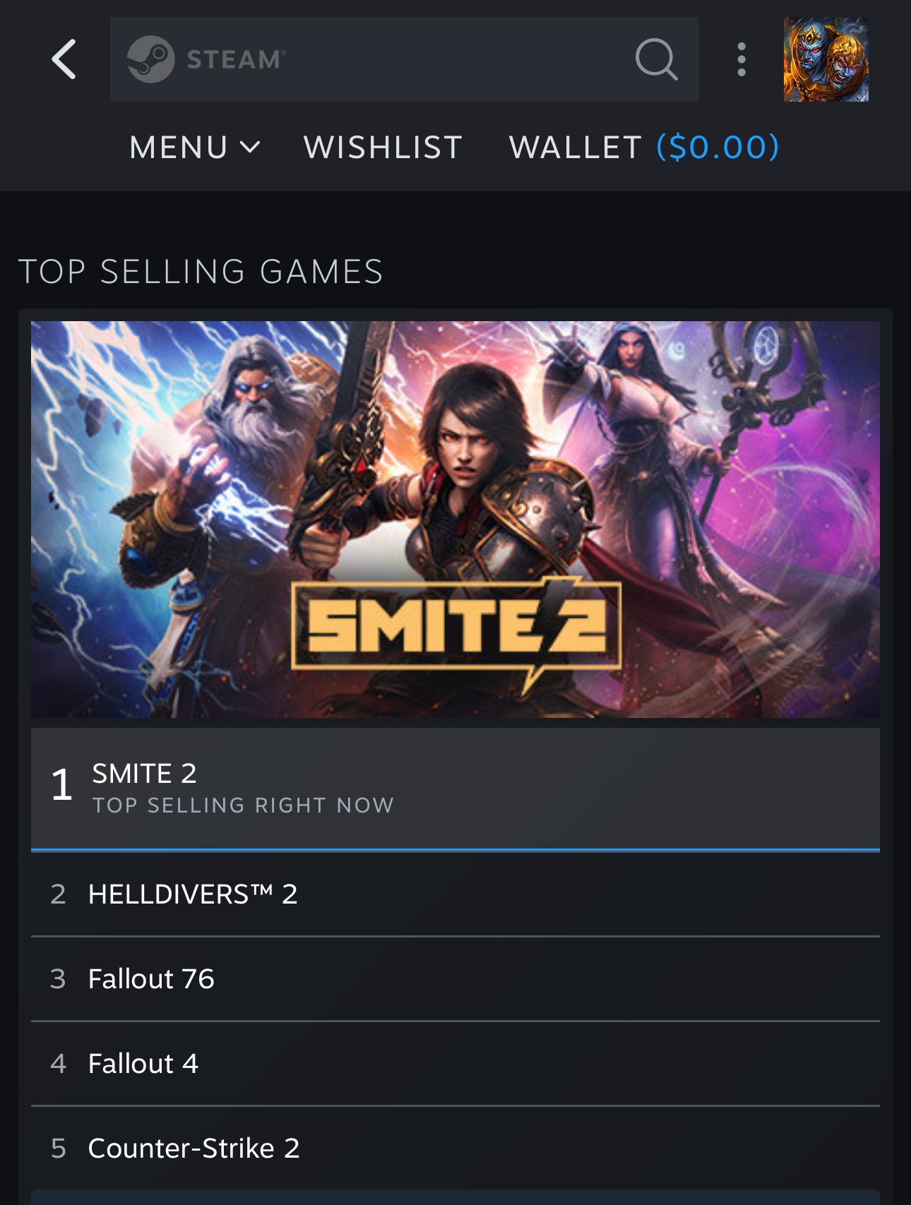 Smite 2 вышла в топ продаж Steam только благодаря предзаказам - Shazoo