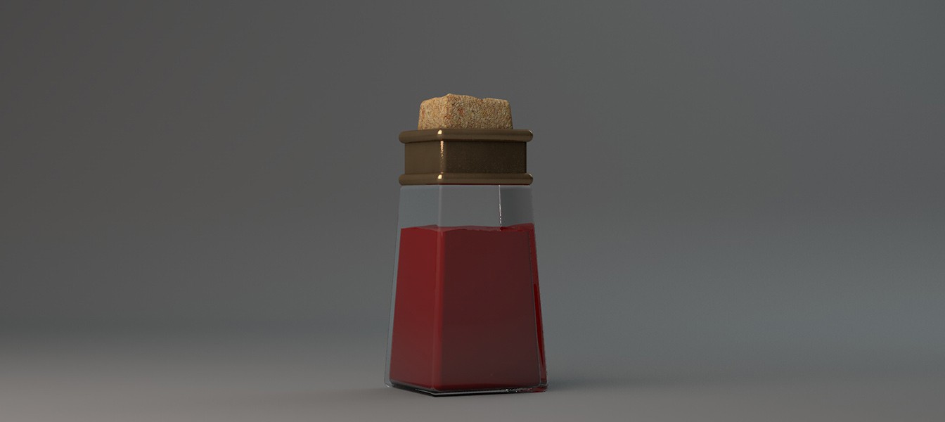 Short: Бутылки с лечебным зельем в 3D