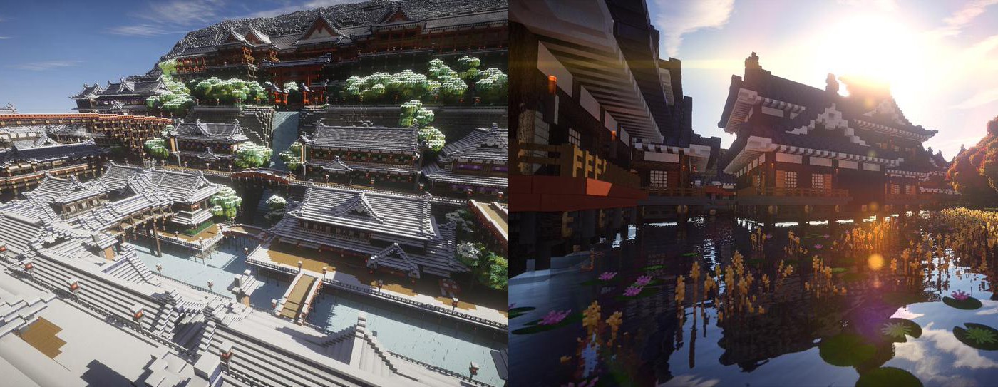 Средневековая Япония прекрасна даже в Minecraft